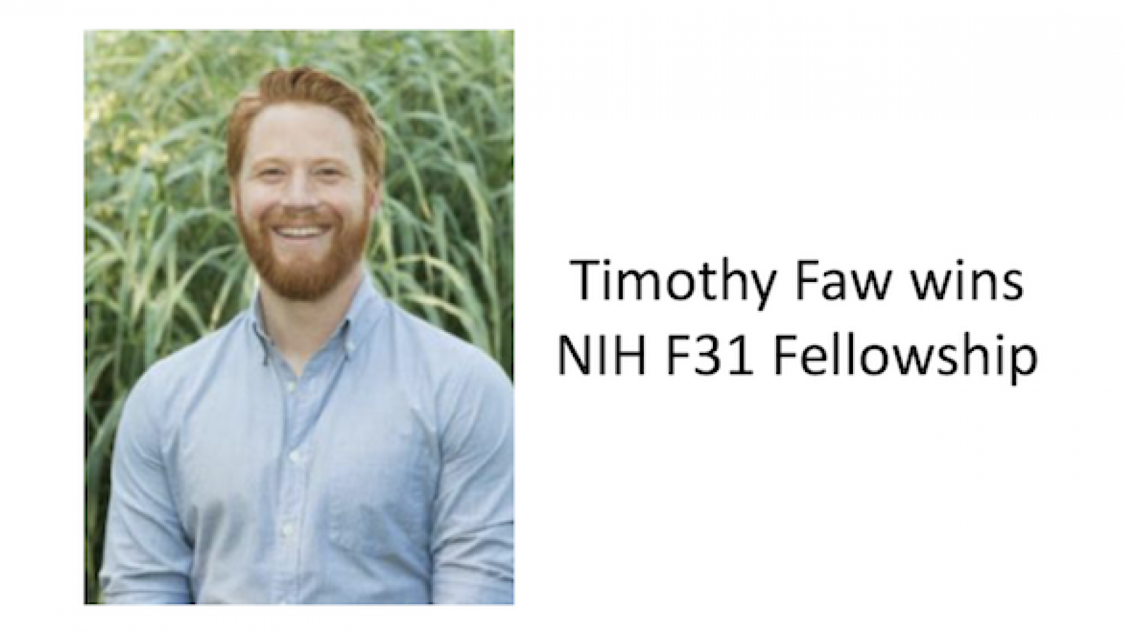 Tim Faw receives F31