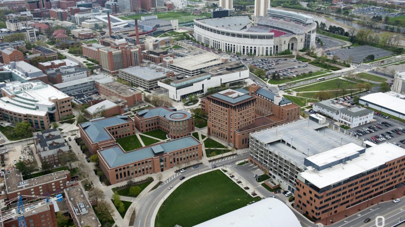 Aerial view of OSU main campus